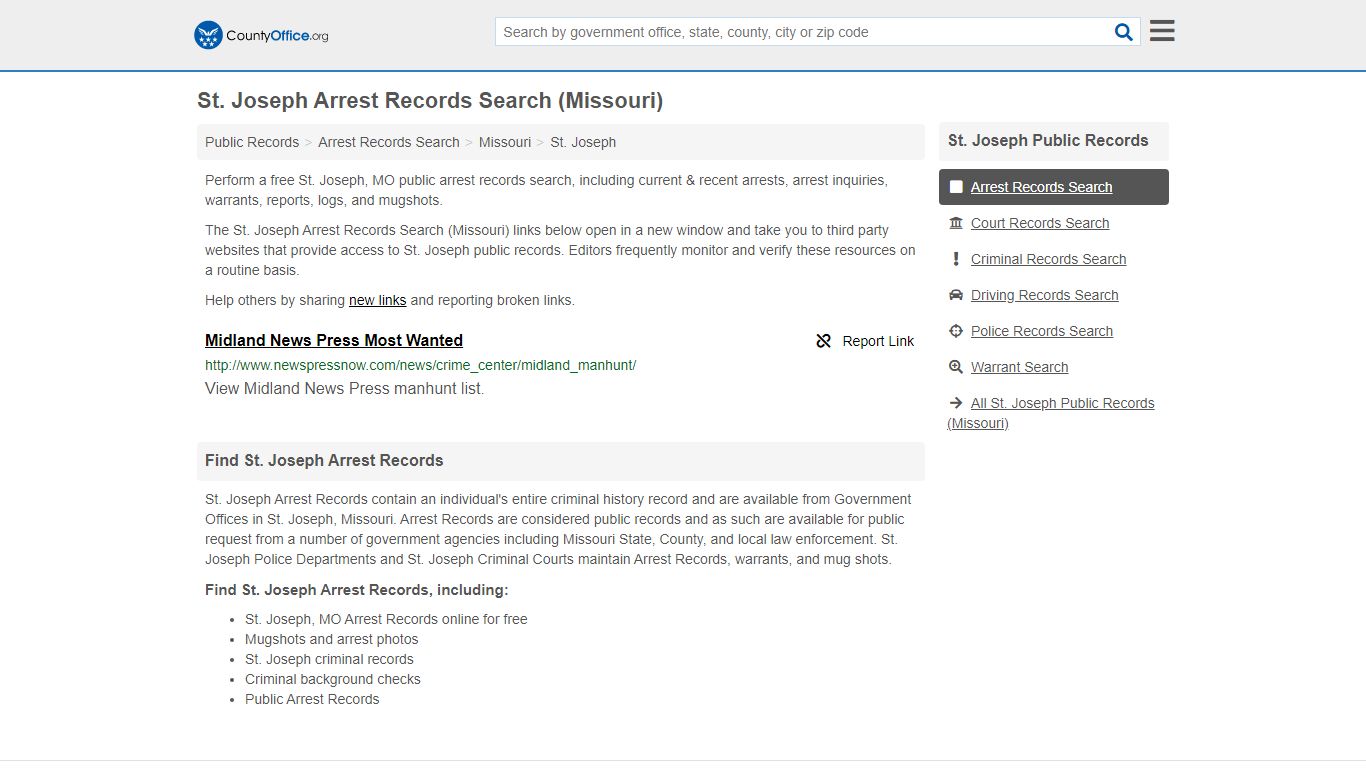 Arrest Records Search - St. Joseph, MO (Arrests & Mugshots)